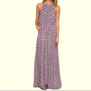 Jessica Simpson halter neck floral maxi dress